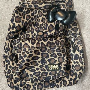 Hello Kitty cheetah print backpack
